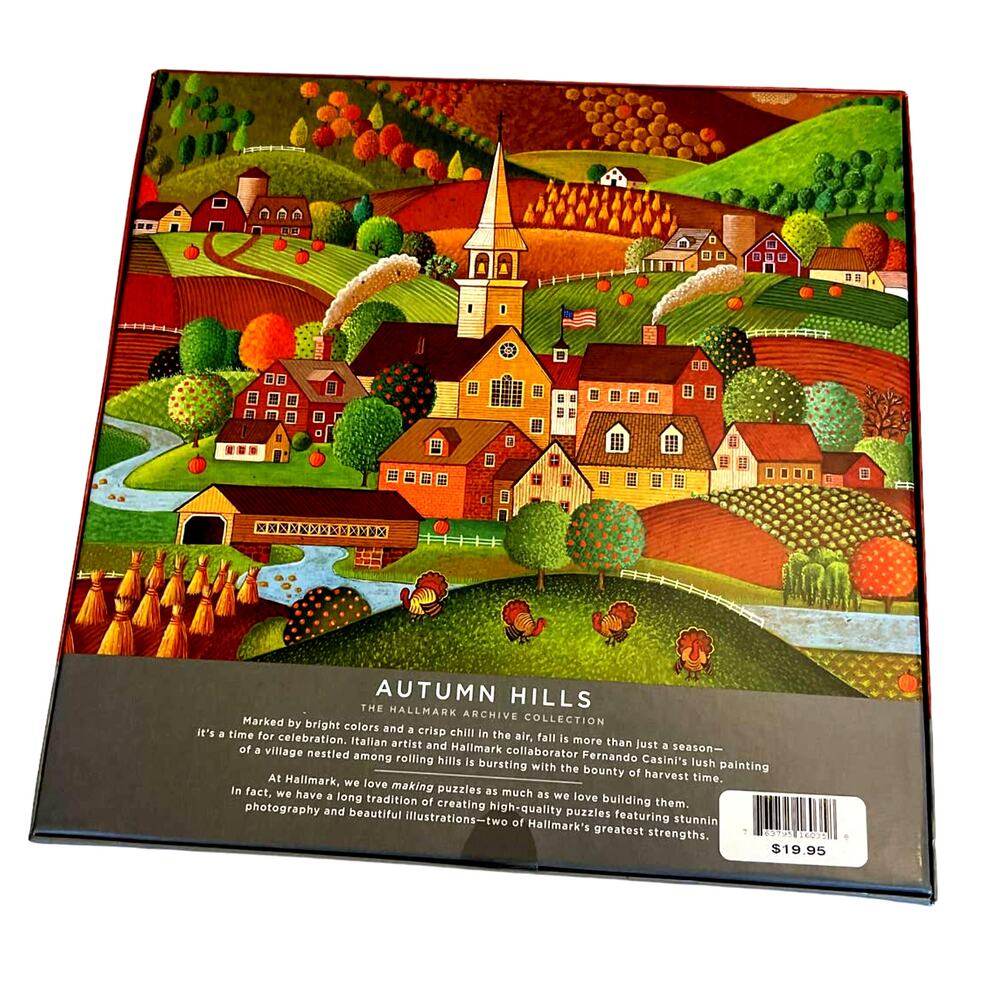 Puzzle Hallmark Autumn Hills 1000 Pcs Made in USA New in Box - Picture 2 of 6